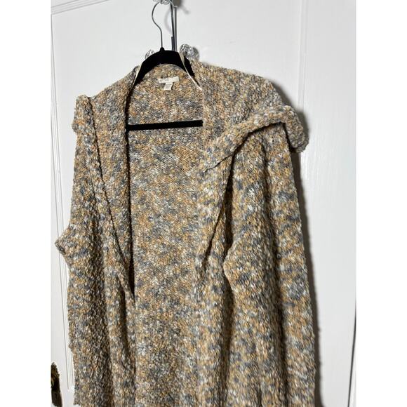 Cato Chunky Brown Boucle Open Knit Slouchy Cardigan Sweater Women's 18 W / 20W - Picture 3 of 7